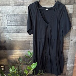 Black tiered dress